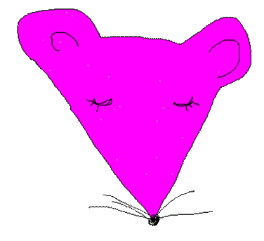 illustration einer pinken maus